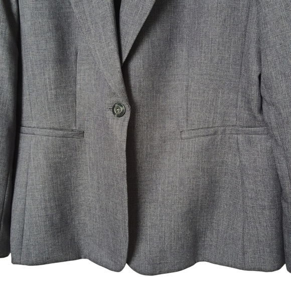 Tahari Arthur S. Levine Blue Blazer Business Career Jacket Crosshatch Size 18 - Picture 3 of 12